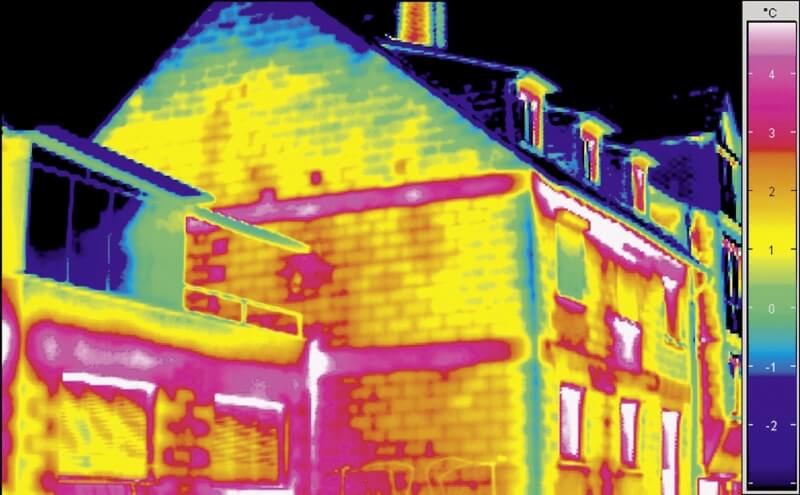 Wärmedämmung Thermografie ungedämmt – Maler Buban